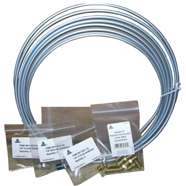 Ags Steel Brake Line Coil and Tube Nut Kit, 1/4 x 25, BLC425K BLC425K